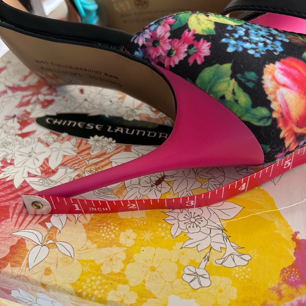 Chinese Laundry bright floral stiletto sandal size 8 1/2 M - Picture 7 of 9